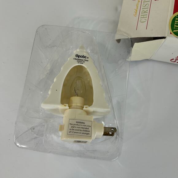 Spode Christmas Tree Night Light in Box Vintage Holiday Retro Nightlight - Picture 7 of 13